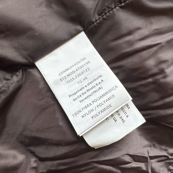 SEVENTY Venezia Brown Puffer Down Jacket Vest Fur Women's Size: 46 - Picture 6 of 6